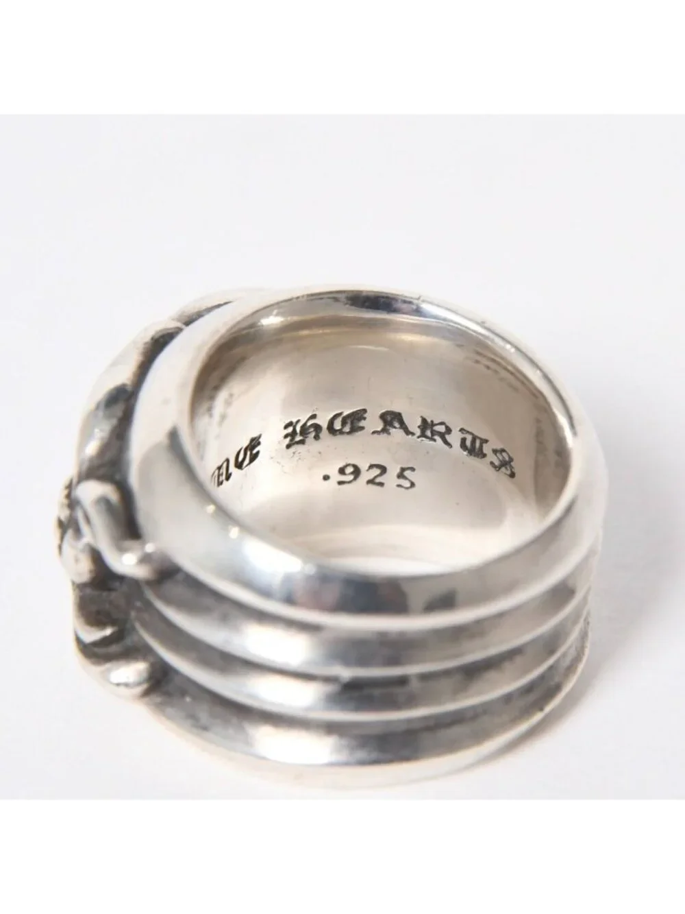 Chrome Hearts Dagger Heart Ring 925 Sterling Silver
